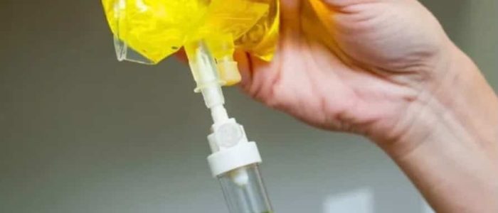 Client receiving IV vitamin drip therapy at Ashlyns Medispa in Essex under the care of an experienced Nurse Prescriber.